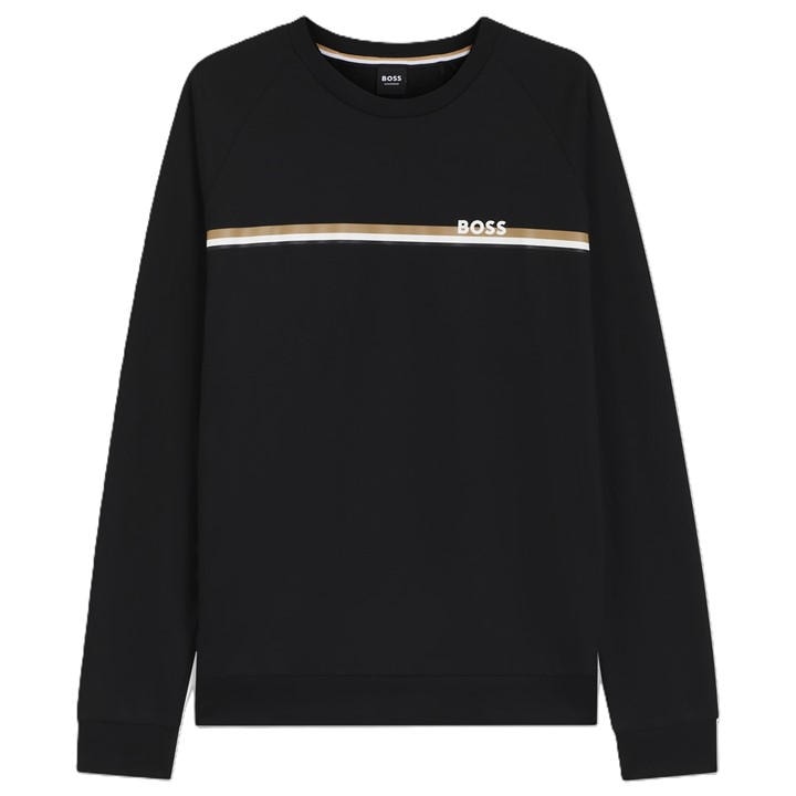 Boss Men's Black Bodywear Authentic Sweatshirt With Iconic Logo Detail in Size L, Sports Direct