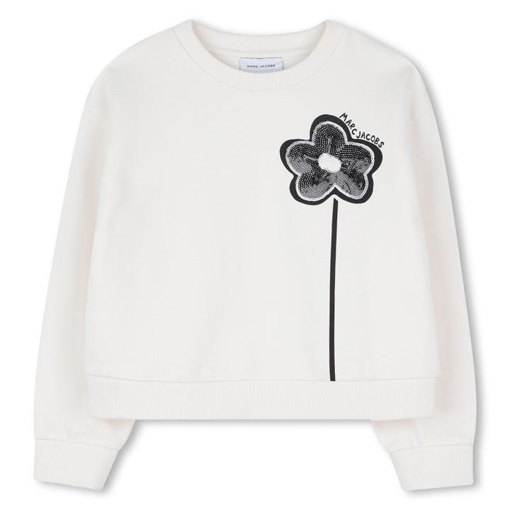 Marc Jacobs Girls White Kids' Crew Sweatshirt in Size 8 - 9 Years, Sports Direct