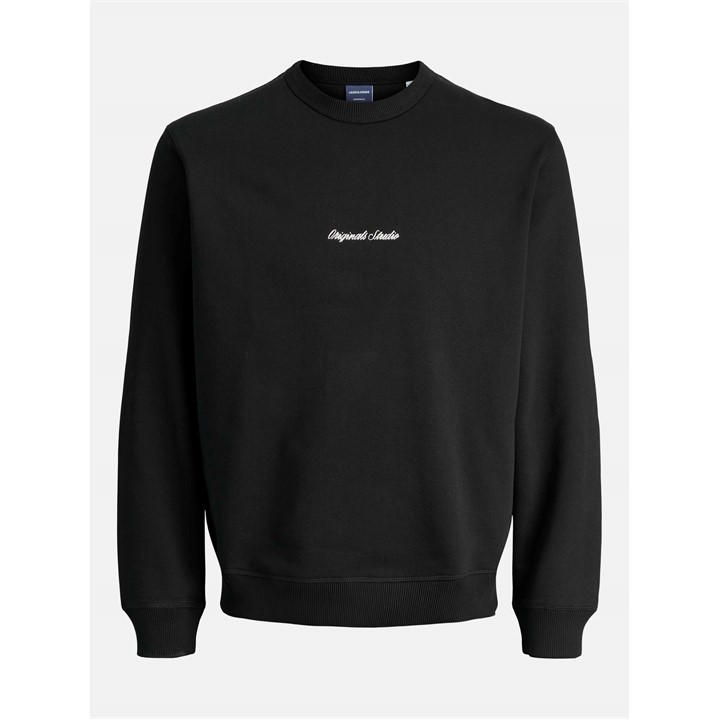 Jack And Jones Men's Black Norrebro Crew Sweat in Size 2XL, Sports Direct