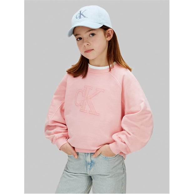 Quartz Pink TFL - Calvin Klein Jeans - Kids' Crew Sweatshirt