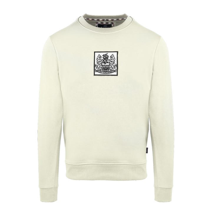 Aquascutum Men's Yellow Round Neck Crew Sweatshirt in Size 2XL, Sports Direct