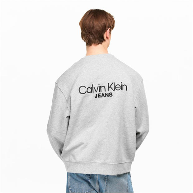 Heroic Grey Htr - Calvin Klein Jeans - Men's Crew Sweatshirt