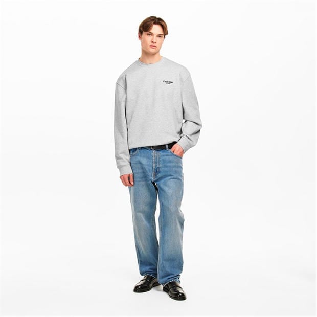 Heroic Grey Htr - Calvin Klein Jeans - Men's Crew Sweatshirt