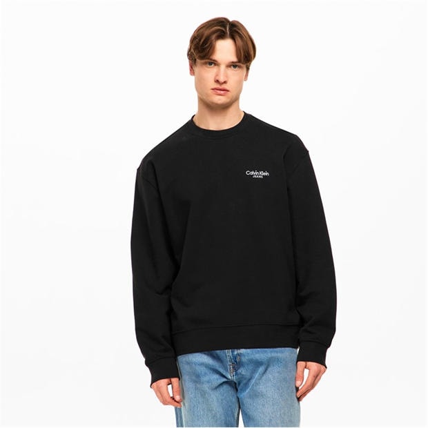 Black - Calvin Klein Jeans - Men's Crew Sweatshirt