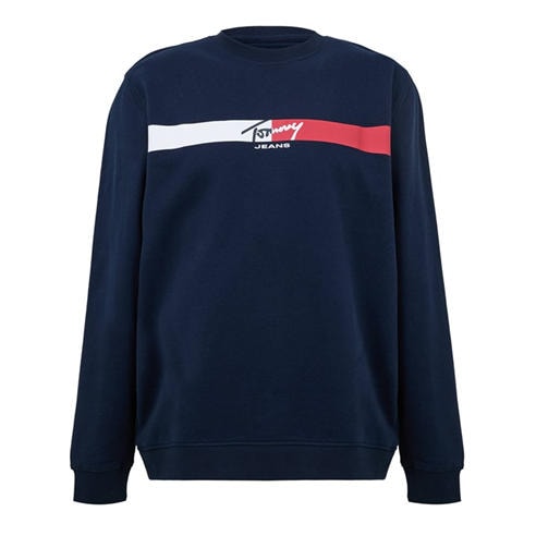 Tommy Jeans - Men's Regular Sign Crew Sweatshirt