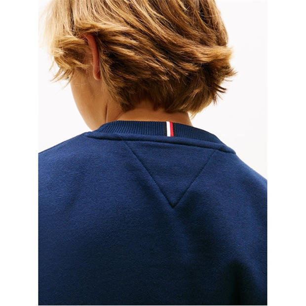 Night Navy C1G - TOMMY HILFIGER - Kids' Monogram Crew Sweatshirt