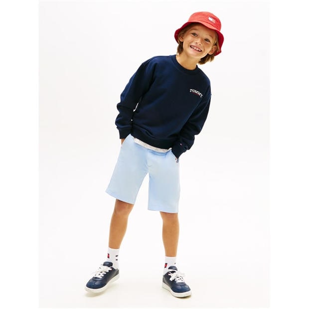 Night Navy C1G - TOMMY HILFIGER - Kids' Monogram Crew Sweatshirt