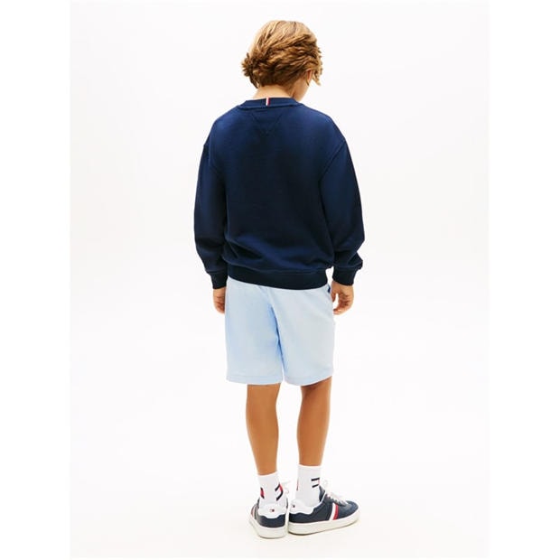 Night Navy C1G - TOMMY HILFIGER - Kids' Monogram Crew Sweatshirt
