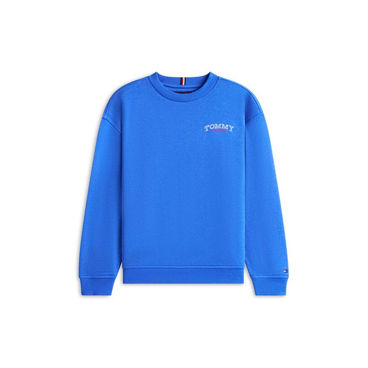 Tommy Hilfiger Boys Blue Kids' Monogram Crew Sweatshirt in Size 14 - 16 Years, Sports Direct