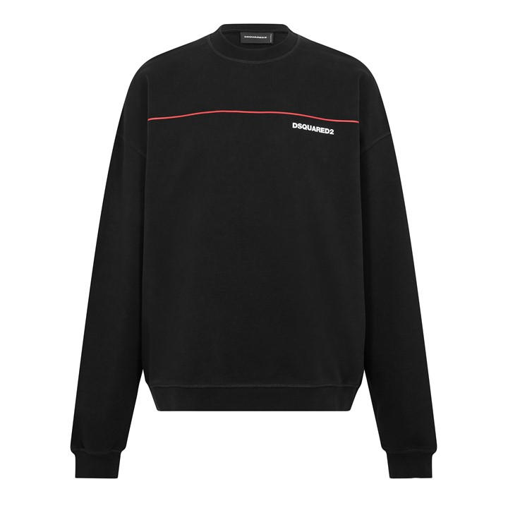 Dsquared2 Men's Black Crew Sweatshirt in Size XL, Sports Direct
