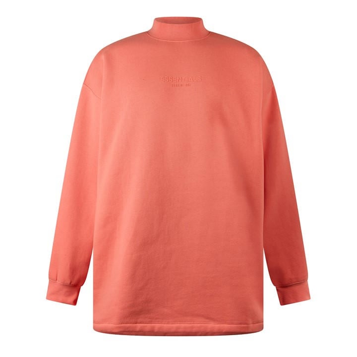 Fear Of God Essentials Men's Orange Crew Sweatshirt in Size XL, Sports Direct