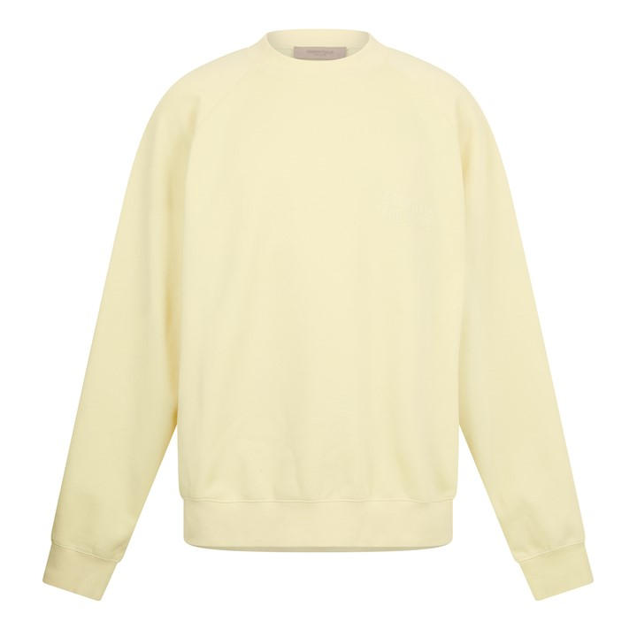 Fear Of God Essentials Men's Yellow Crew Sweatshirt in Size L, Sports Direct