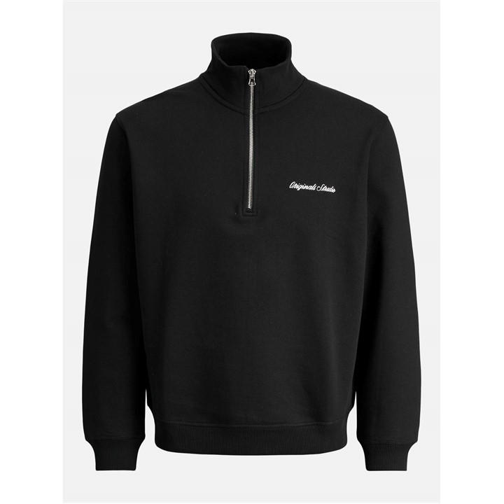 Jack And Jones Men's Black Norrebro High Neck Sweat in Size M, Sports Direct
