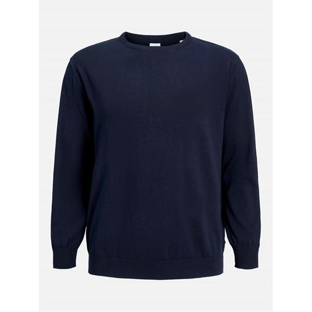 Navy Blazer - Jack and Jones - Jack Basic Crew Knit Plus Size Mens
