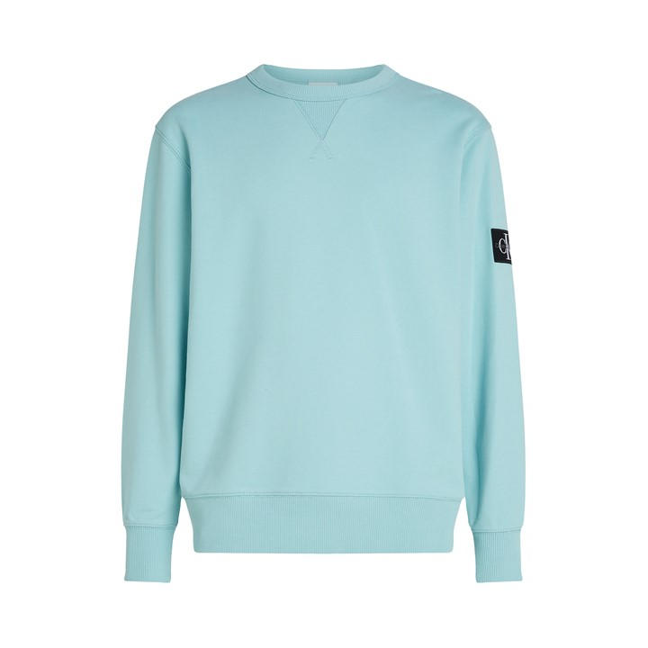 Calvin Klein Jeans Men's Green Badge Crew Sweatshirt