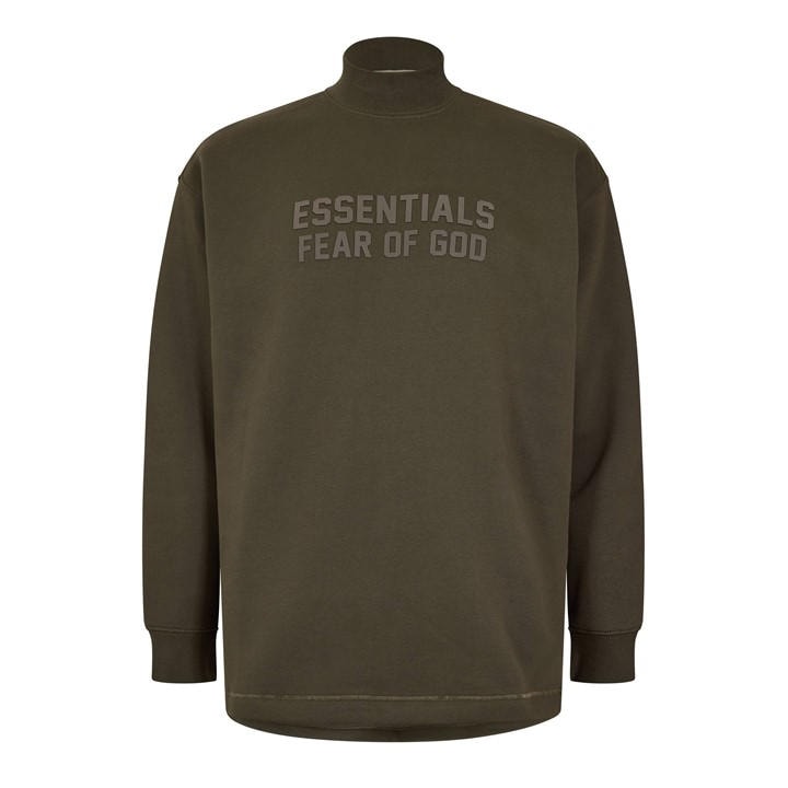 Fear Of God Essentials Men' Black Crew Sweatshirt in Size S, Sports Direct