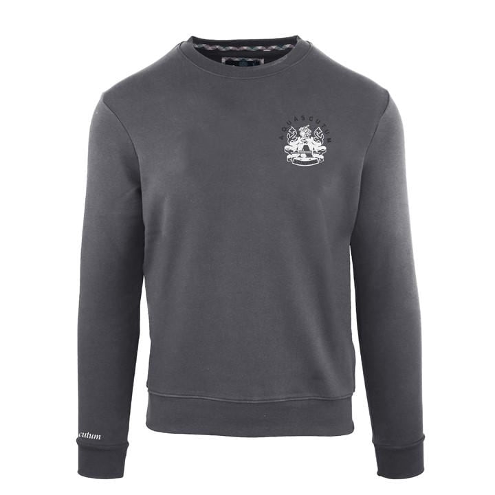 Aquascutum Men's Black Roundnk Sweat Crew Sweatshirt in Size 2XL, Sports Direct
