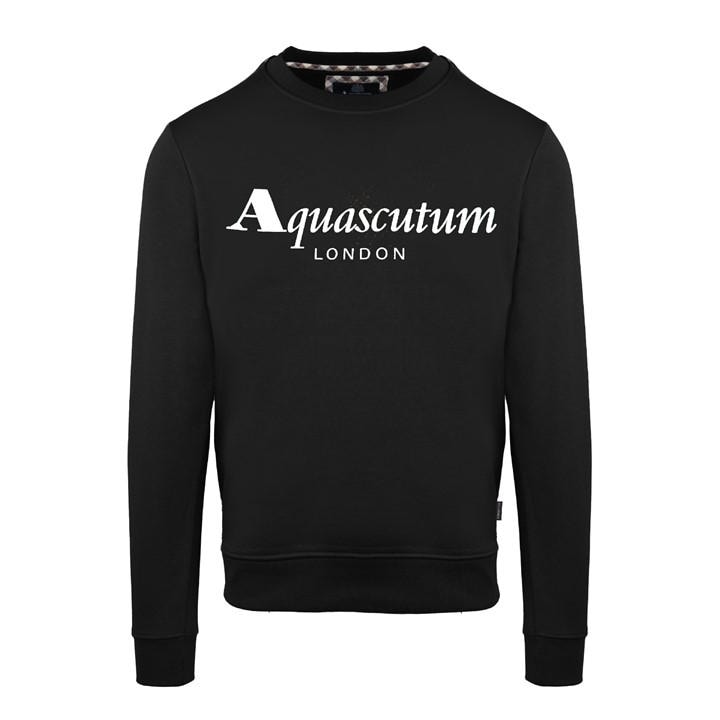 Aquascutum Men's Black Roundnk S