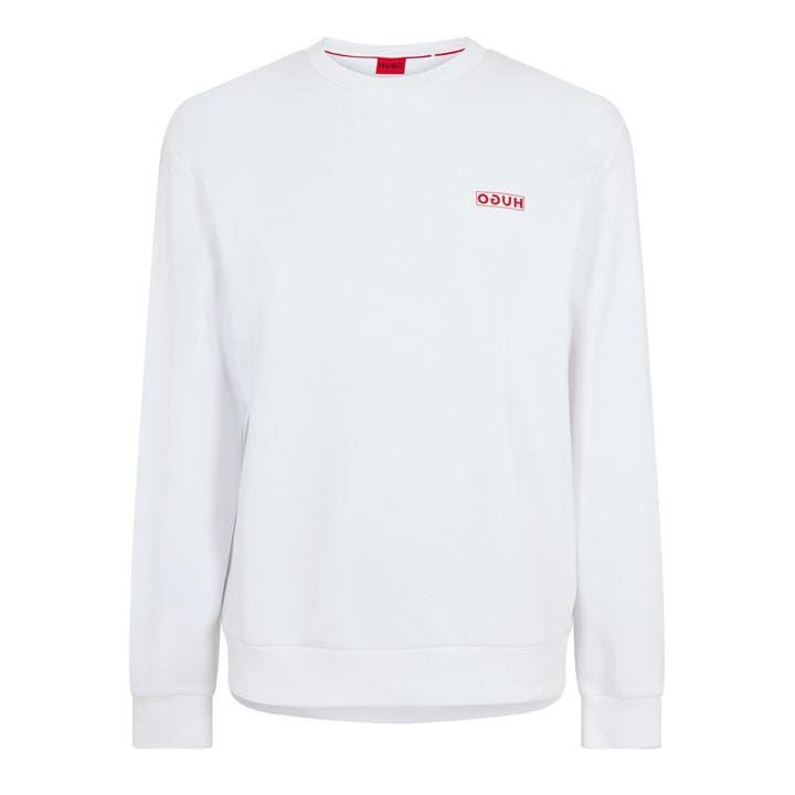 Hugo Men's White Drick194_e Crew Sweatshirt in Size 2XL, Sports Direct