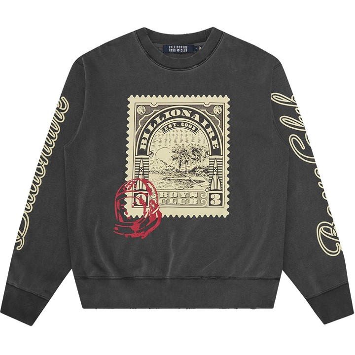 Billionaire Boys Club Men's Grey Bbc Stamp Os Crw Sn63 in Size M, Sports Direct