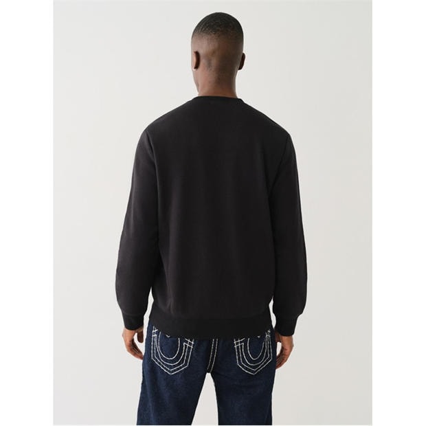 Jet Black - True Religion - Men's Crew Sweatshirt