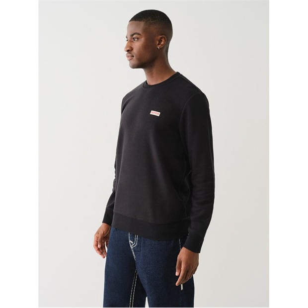 Jet Black - True Religion - Men's Crew Sweatshirt