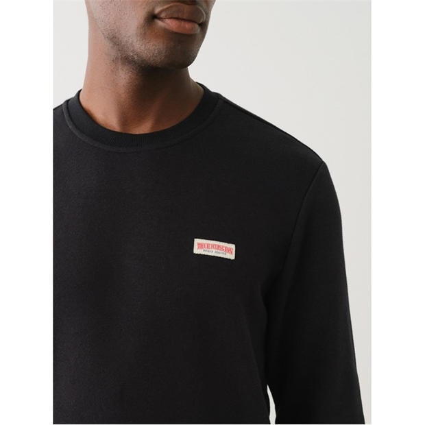 Jet Black - True Religion - Men's Crew Sweatshirt