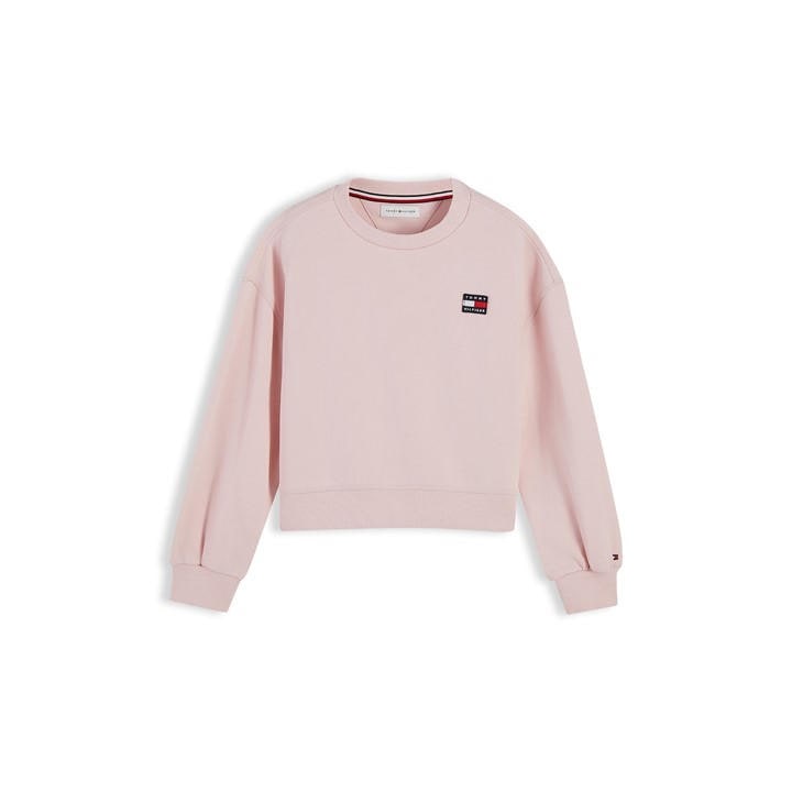 Tommy Hilfiger Girls Pink Tommy Flag Swt Jn64 in Size 14 - 16 Years, Sports Direct