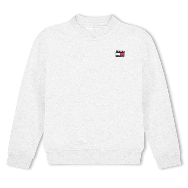 Tommy Hilfiger Boys Grey Kids' Heritage Flag Crew Sweatshirt in Size 8 - 9 Years, Sports Direct