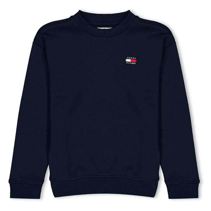 Tommy Hilfiger Boys Blue Kids' Heritage Flag Crew Sweatshirt in Size 14 - 16 Years, Sports Direct