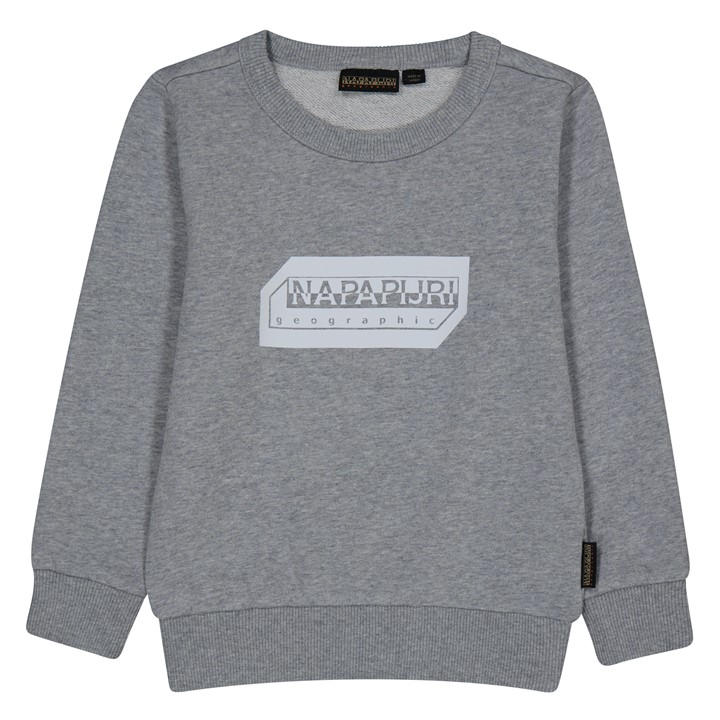 Napapijri  Kids Grey Logo Crew Sweatshirt in Size 11 - 12 Years, Sports Direct