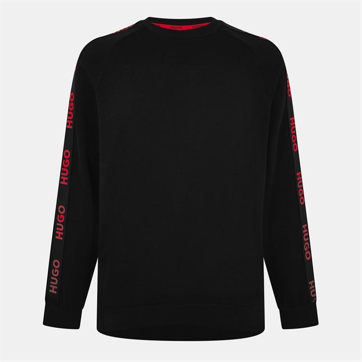 Hugo Men's Black Boss Lounge Sporty Logo Sweatshirt in Size 2XL, Sports Direct