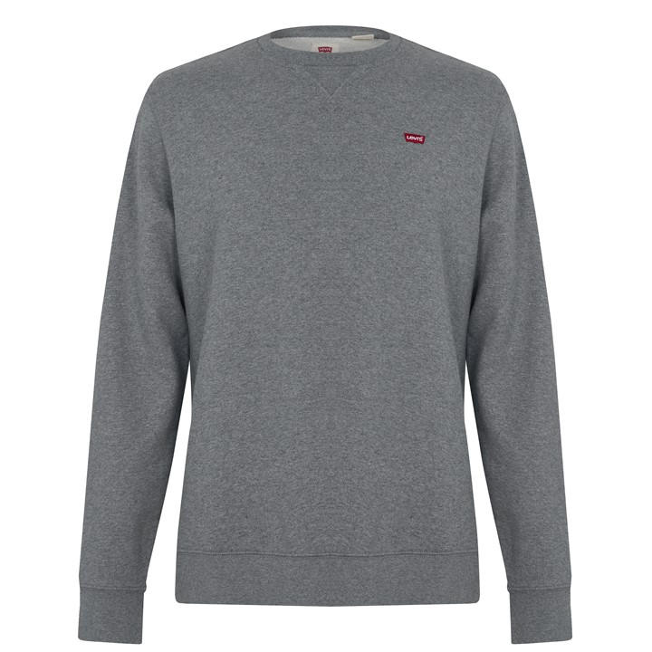 Levis Men's Grey New Original Crew Neck Sweater in Size 2XL, Sports Direct