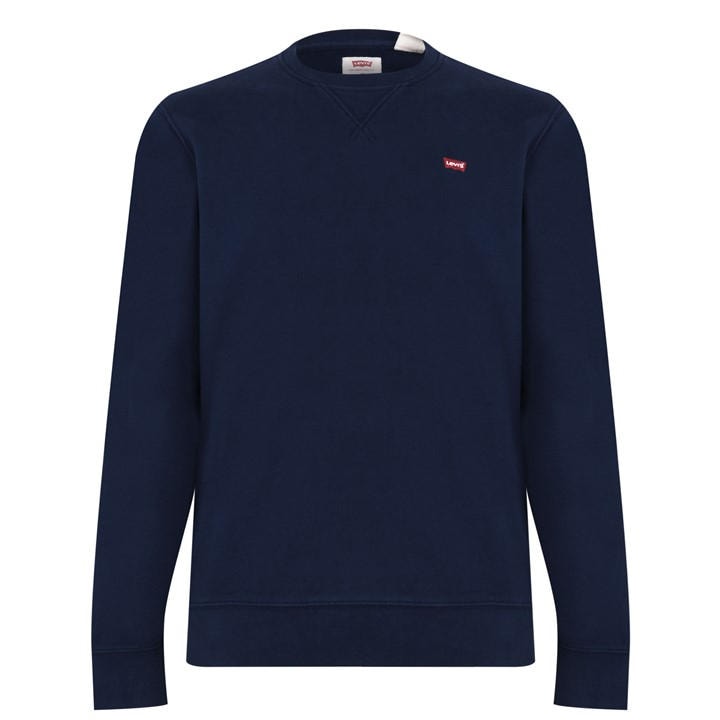 Levis Men' Blue New Original Crew Neck Sweater in Size S, Sports Direct
