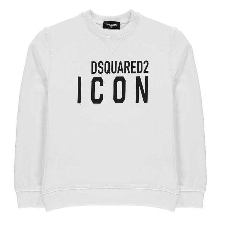 Dsquared2 Boys White 'S Icon Basic Logo Sweatshirt in Size 9 - 10 Years, Sports Direct