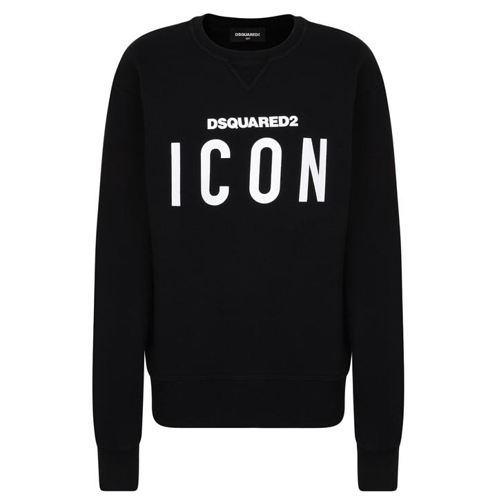 Dsquared2 Boys Black 'S Icon Basic Logo Sweatshirt in Size 7 - 8 Years, Sports Direct