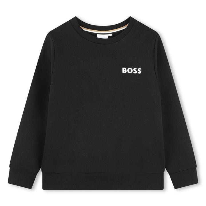 Boss Boys Black Kids Iconic Logo Sweatshirt in Size 9 - 10 Years, Sports Direct