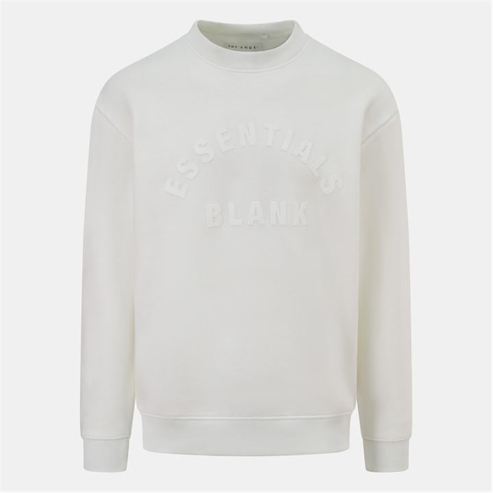 Blank Essentials Men's White Arch Sweatshirt in Size XL, Sports Direct