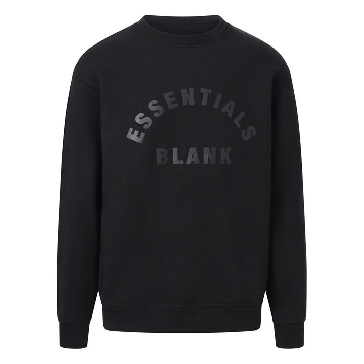 Blank Essentials Men's Black Arch Sweatshirt in Size 2XL, Sports Direct