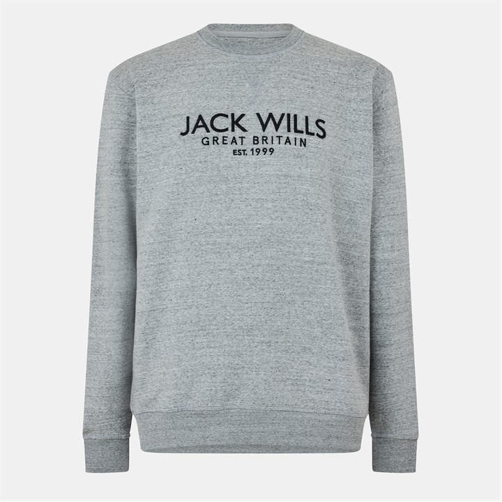Jack Wills Men's Grey Belvue Logo Sweatshirt in Size XL, Sports Direct