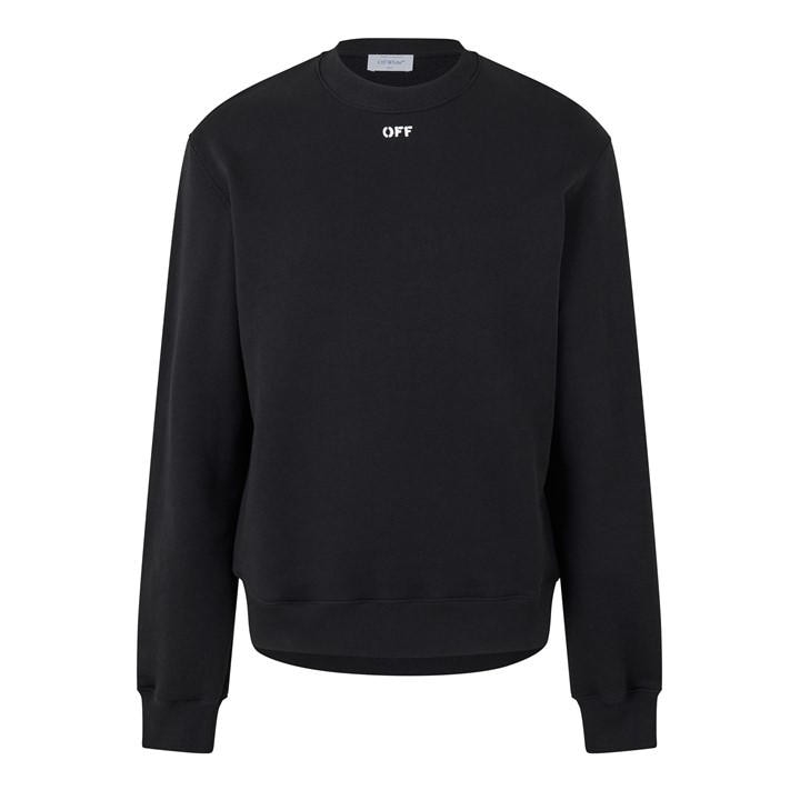 Off White Men's Black Arrow Cotton Long Sleeve Crew Sweatshirt in Size M, Sports Direct