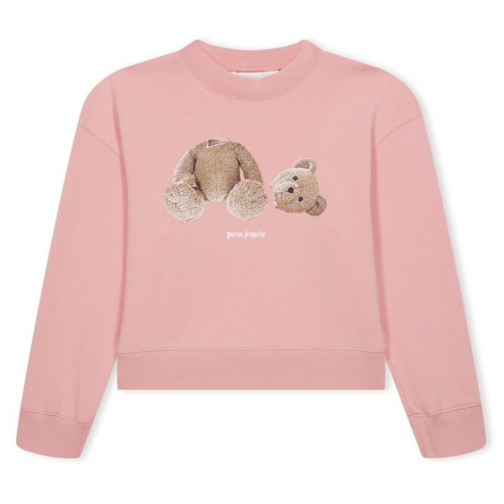 Palm Angels Boys Pink 'S Bear Logo Sweatshirt, Sports Direct
