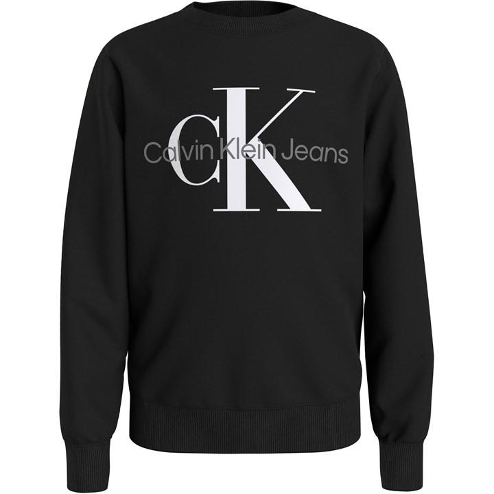Calvin Klein Jeans  Kids Black Sweatshirt Jumior in Size 11 - 12 Years, Sports Direct