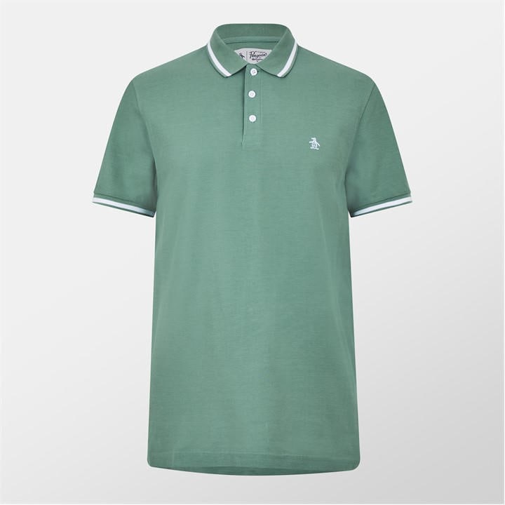 Original Penguin Men' Blue Op Tipped Polo Shirt in Size S, Sports Direct