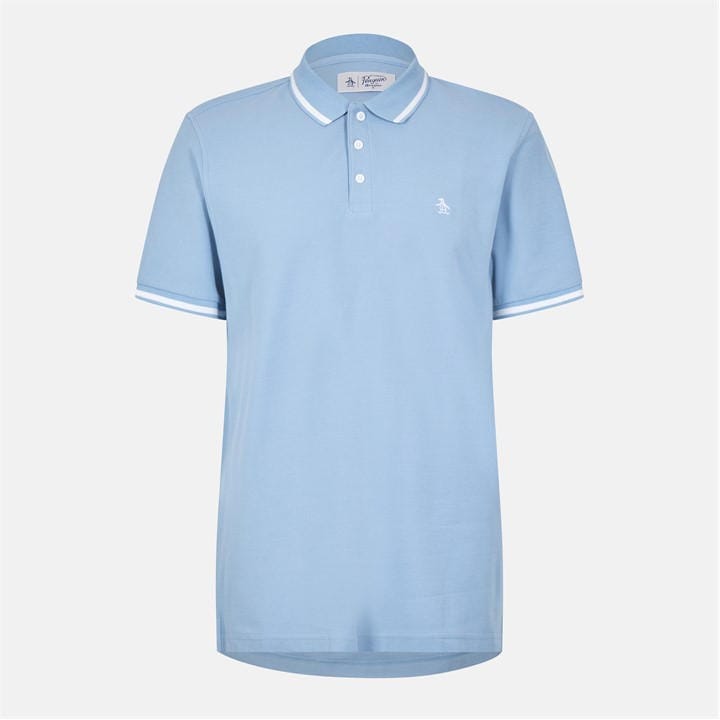 Original Penguin Men' Blue Op Tipped Polo Shirt in Size S, Sports Direct