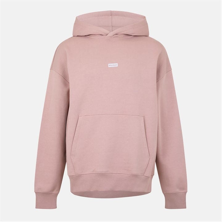 Hugo Men's Pink Nazardo Drawstring Hoodie With Modern Logo Detail in Size XL, Sports Direct