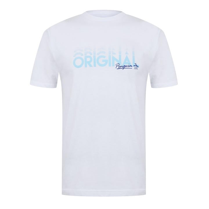 Original Penguin Men' White Regular Fit T-Shirt in Size S, Sports Direct
