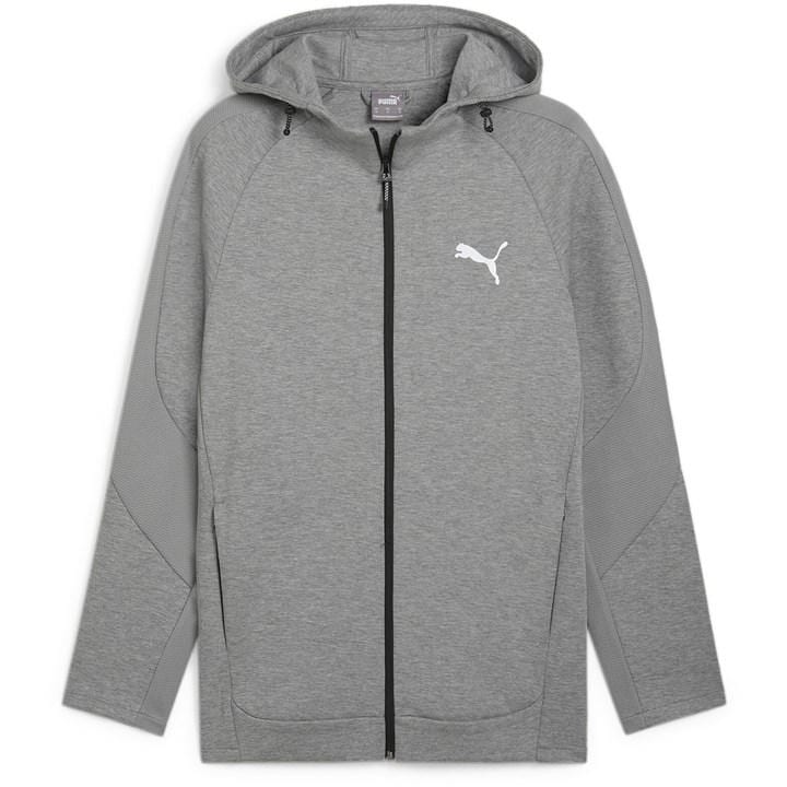 Puma Men' Grey Evostripe Full Zip Fleece Fabric in Size S, Sports Direct