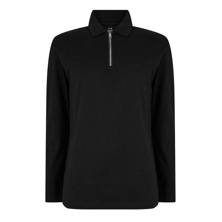 Armani Exchange Men's Black Short-Sleeve Polo Shirt in Size 2XL, Sports Direct