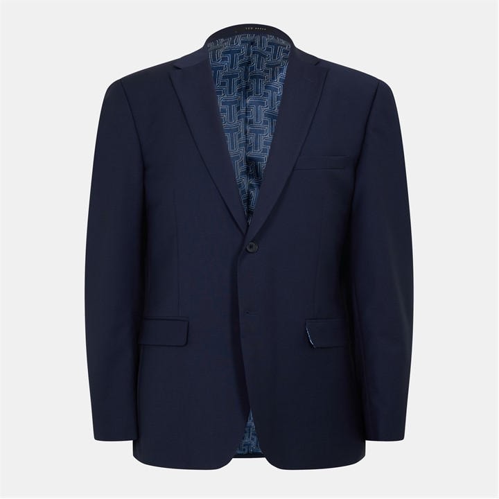 Ted Baker Men's Blue Pilos Slim Fit Navy Panama Suit Jacket - Small